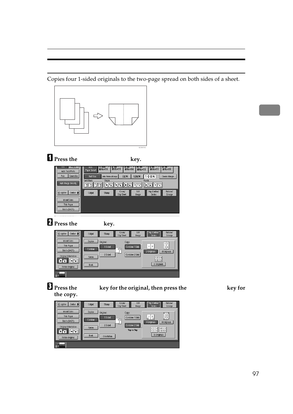 1 sided 4 pages → combine 2 side | Ricoh 850 User Manual | Page 145 / 804