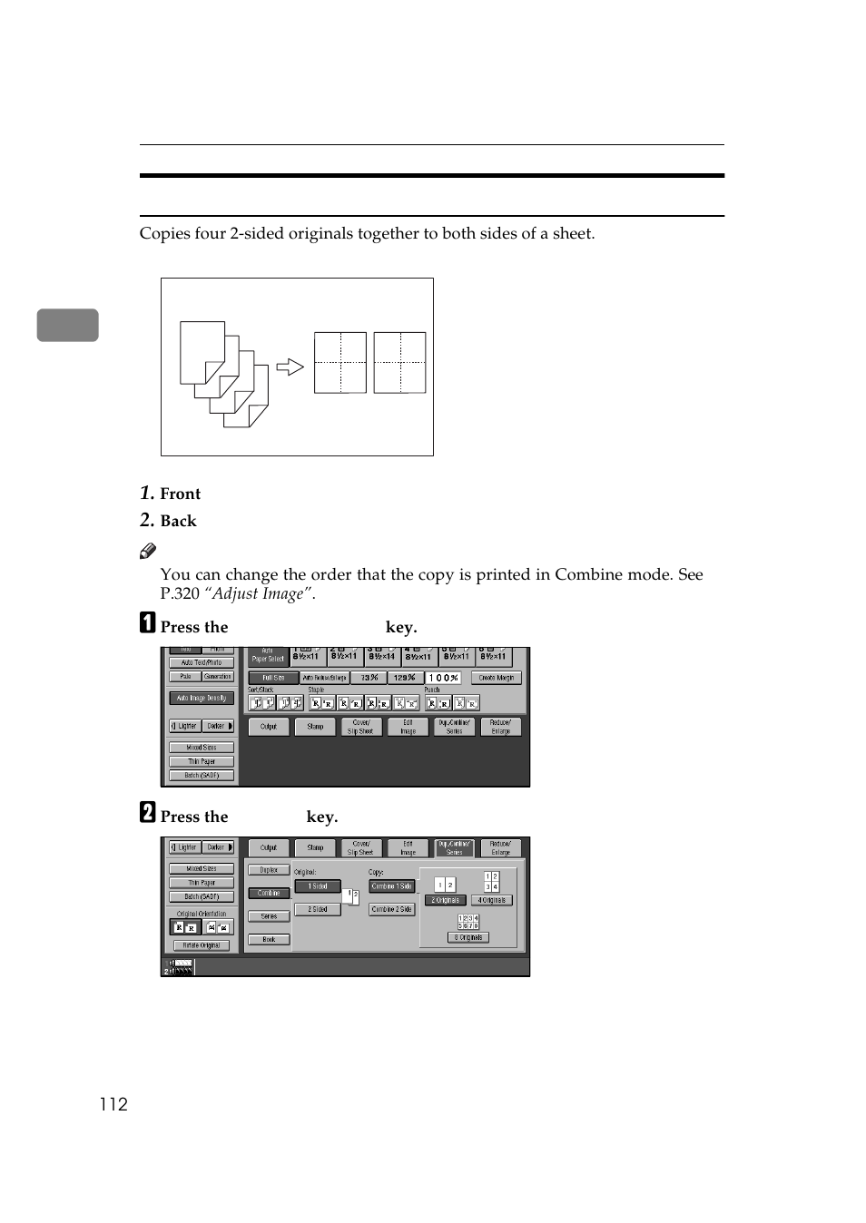2 sided 4 pages → combine 2 side | Ricoh 850 User Manual | Page 160 / 804
