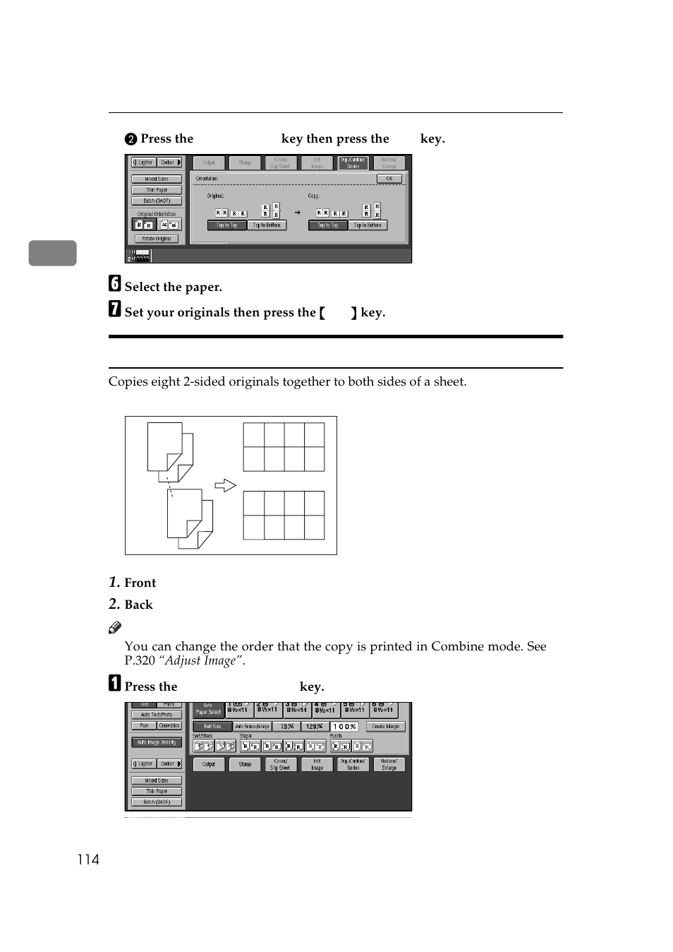 2 sided 8 pages → combine 2 side | Ricoh 850 User Manual | Page 162 / 804