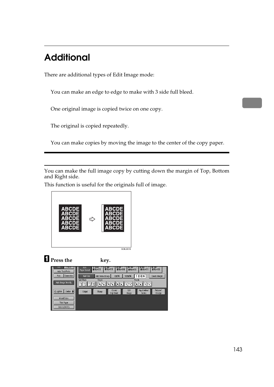 Additional, 3 side full bleed, 2additional | Ricoh 850 User Manual | Page 191 / 804