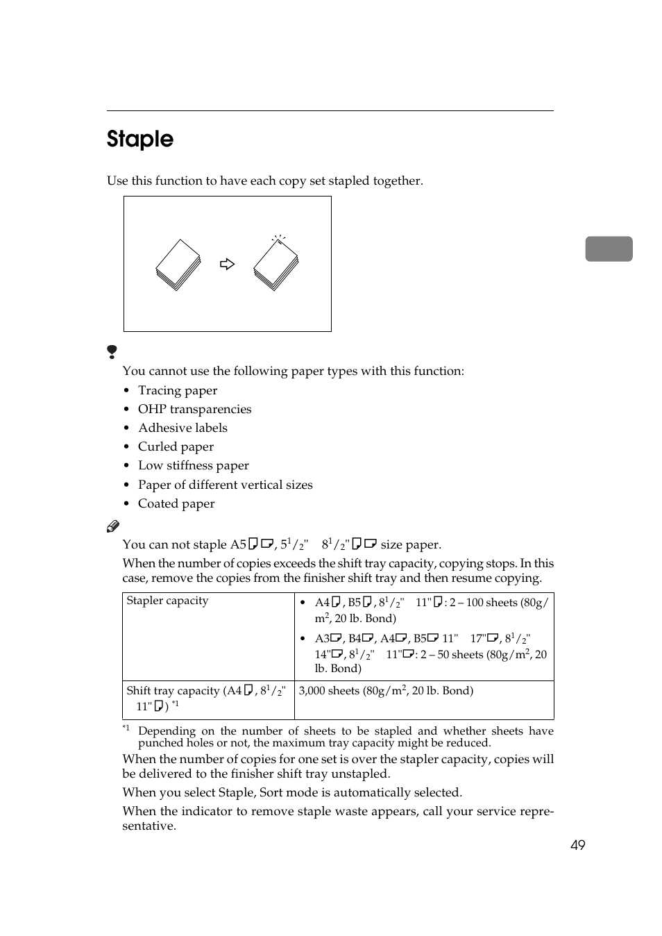 Staple, 2staple | Ricoh 850 User Manual | Page 499 / 804