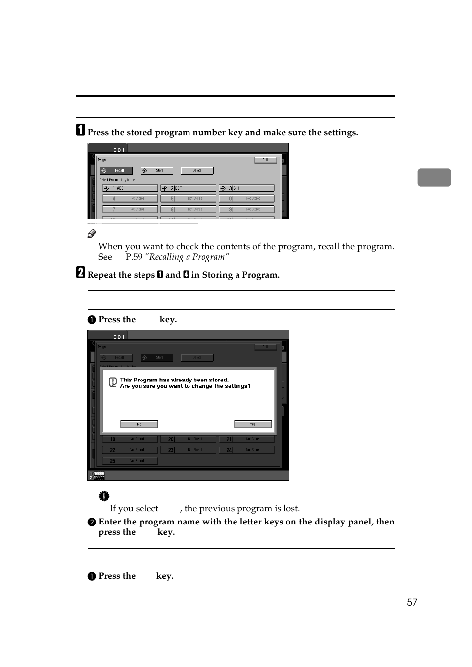 Changing stored program | Ricoh 850 User Manual | Page 507 / 804