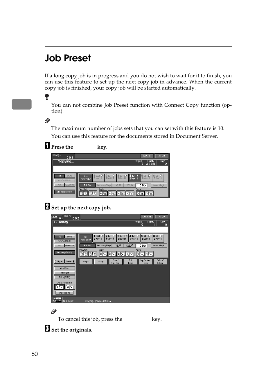 Job preset, 2job preset | Ricoh 850 User Manual | Page 510 / 804
