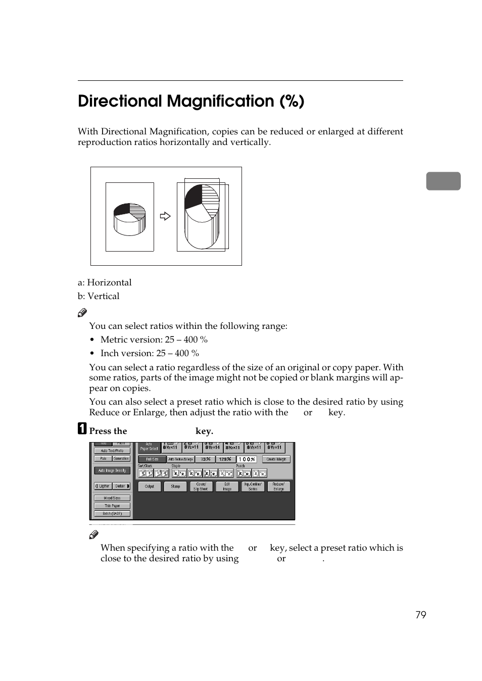 Directional magnification (%), 2directional magnification (%) | Ricoh 850 User Manual | Page 529 / 804