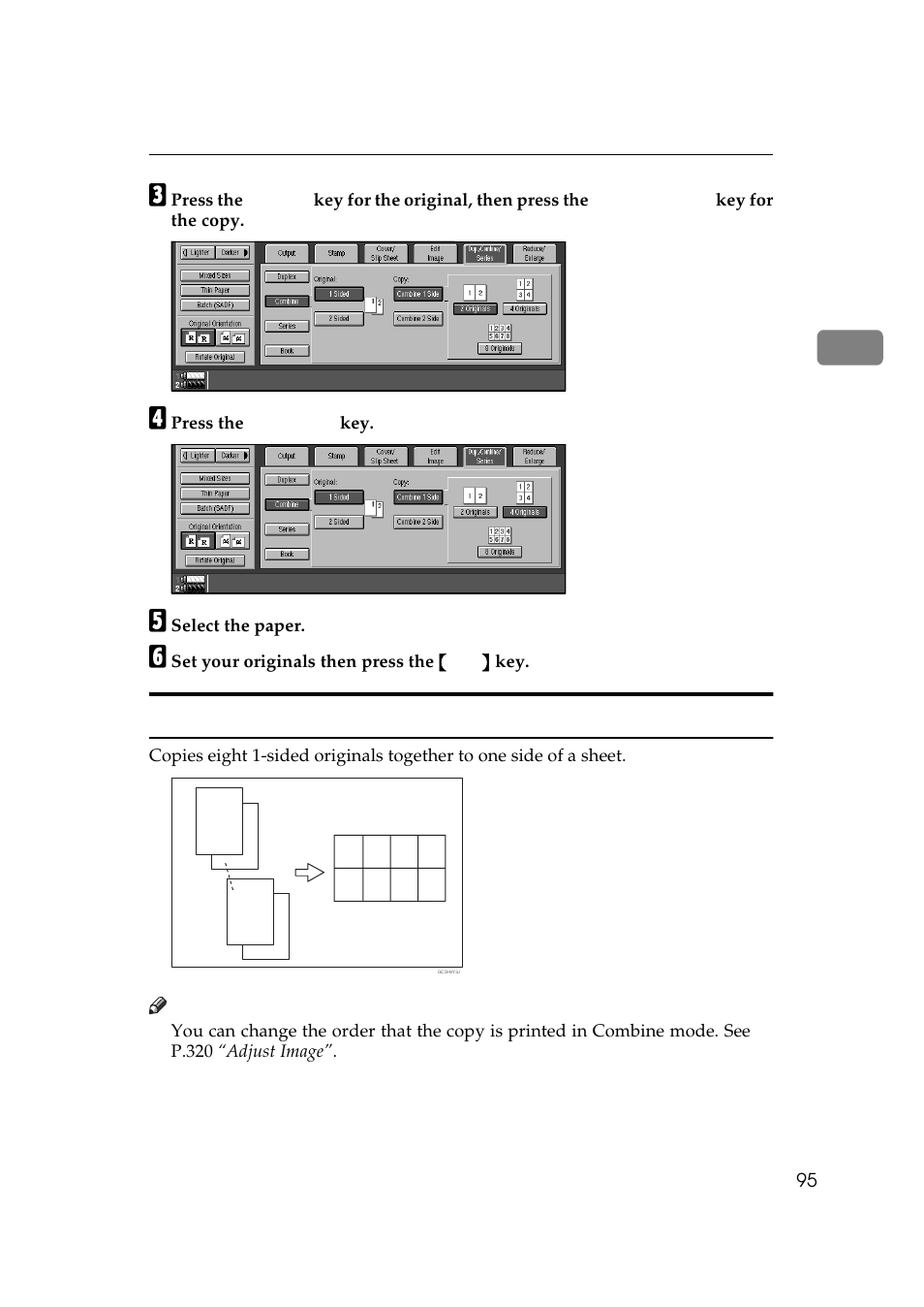 1 sided 8 pages → combine 1 side | Ricoh 850 User Manual | Page 545 / 804