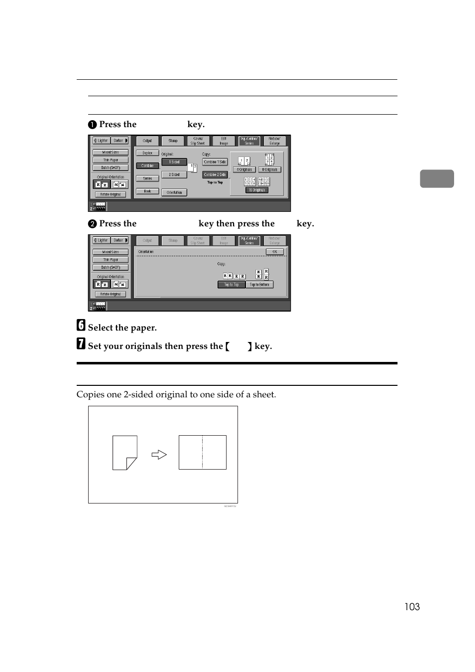 2 sided 1 page → combine 1 side | Ricoh 850 User Manual | Page 553 / 804