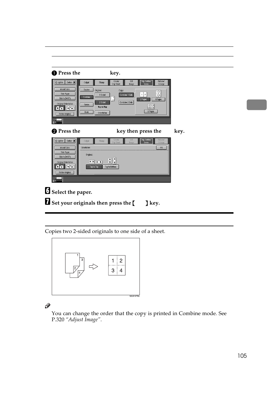 2 sided 2 pages → combine 1 side | Ricoh 850 User Manual | Page 555 / 804