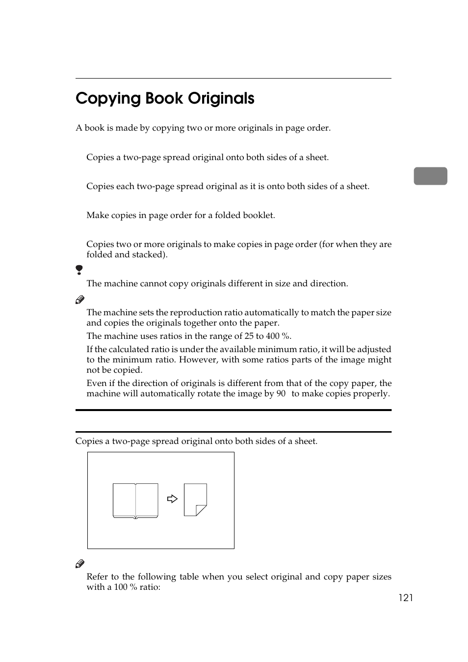 Copying book originals, 2copying book originals, Book → 2 sided | Ricoh 850 User Manual | Page 571 / 804