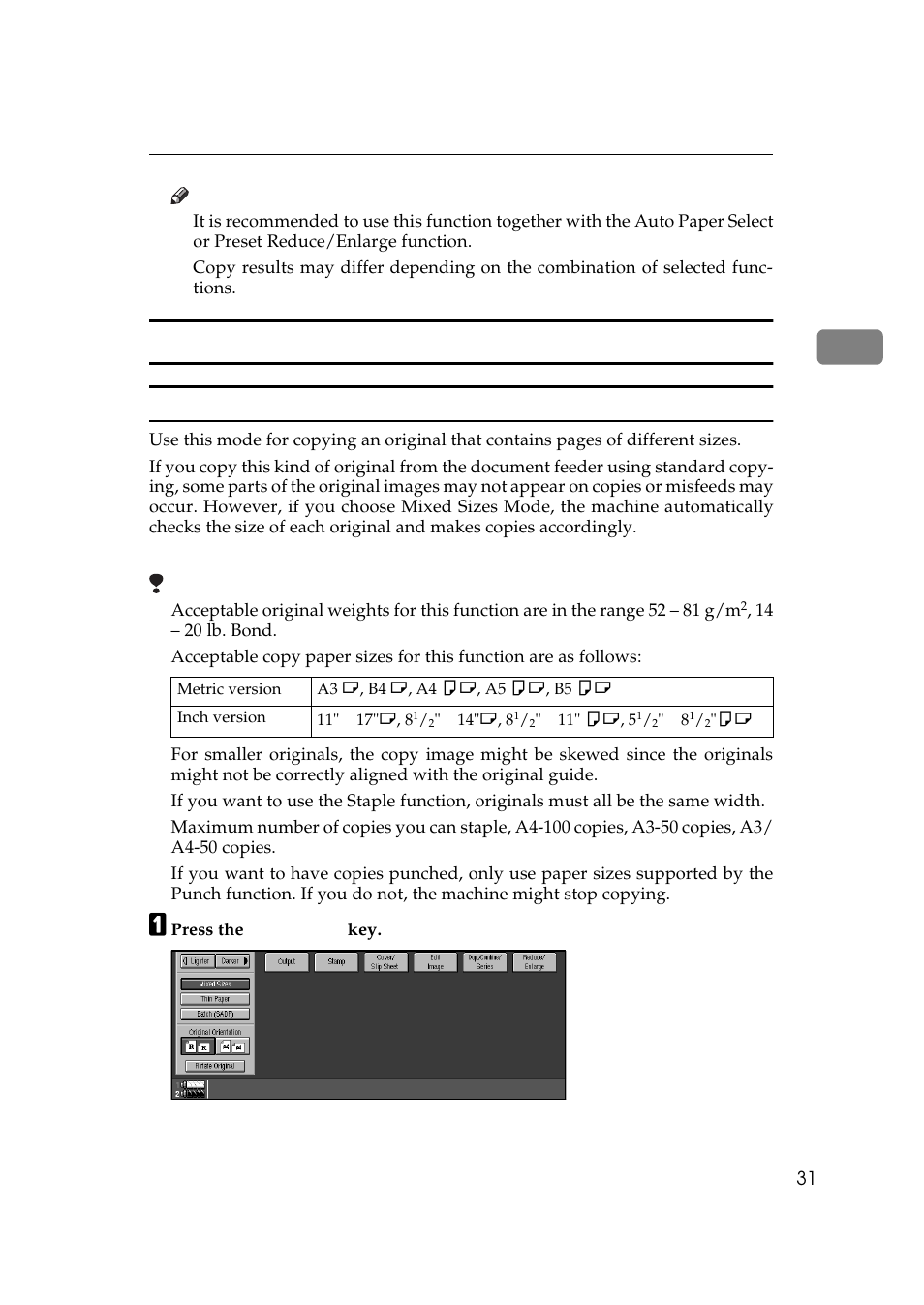 Setting special originals | Ricoh 850 User Manual | Page 79 / 804