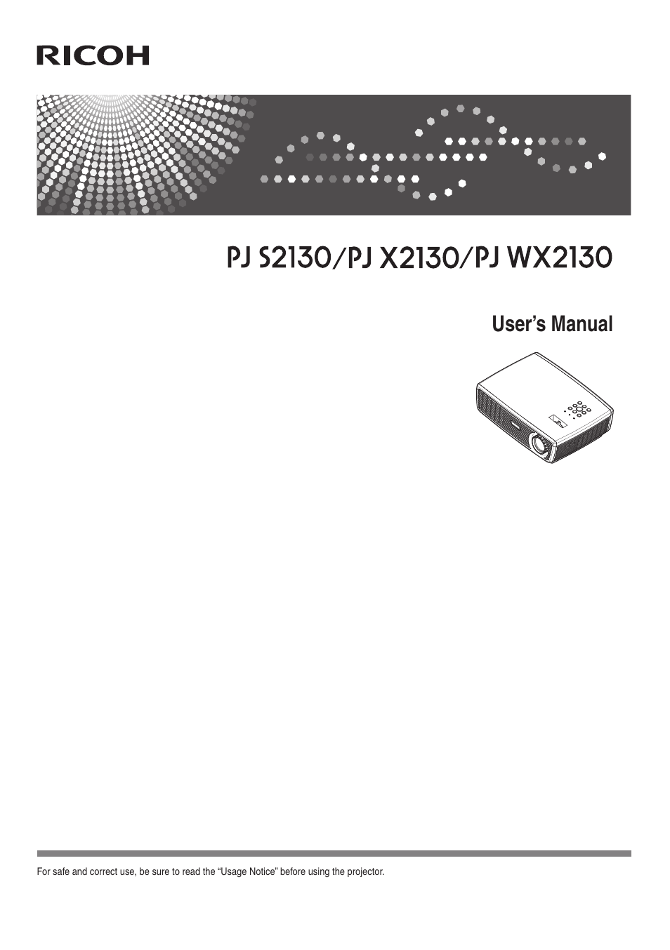 Ricoh PROJECTOR PJ S2130 User Manual | 54 pages