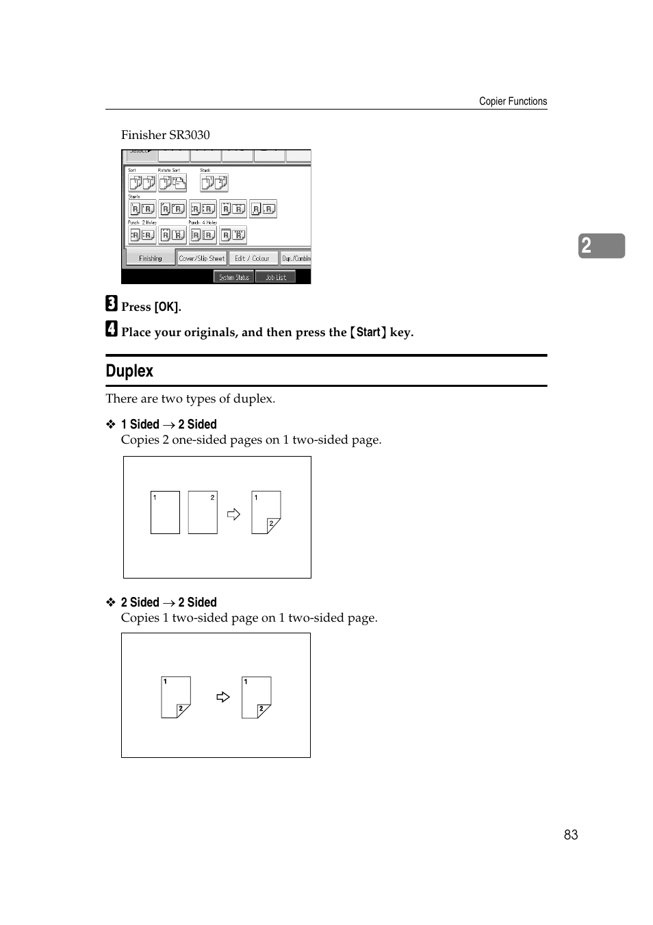 Duplex, See p.83 “duplex | Ricoh Aficio MP C3500 User Manual | Page 107 / 212