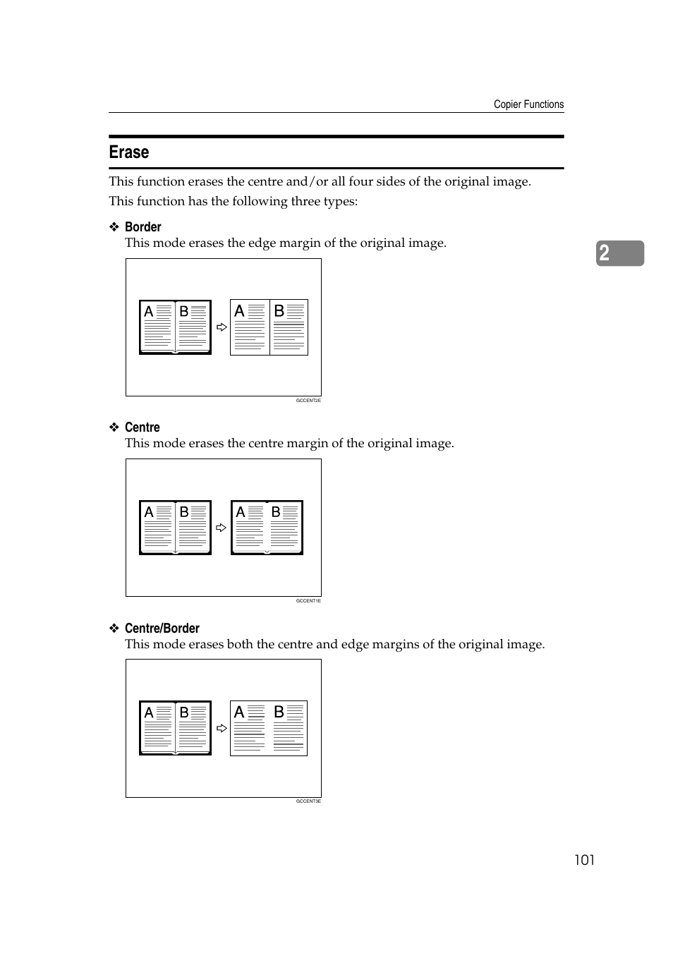 Erase | Ricoh Aficio MP C3500 User Manual | Page 125 / 212