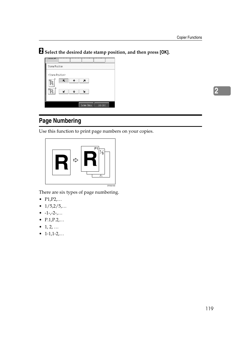 Page numbering | Ricoh Aficio MP C3500 User Manual | Page 143 / 212