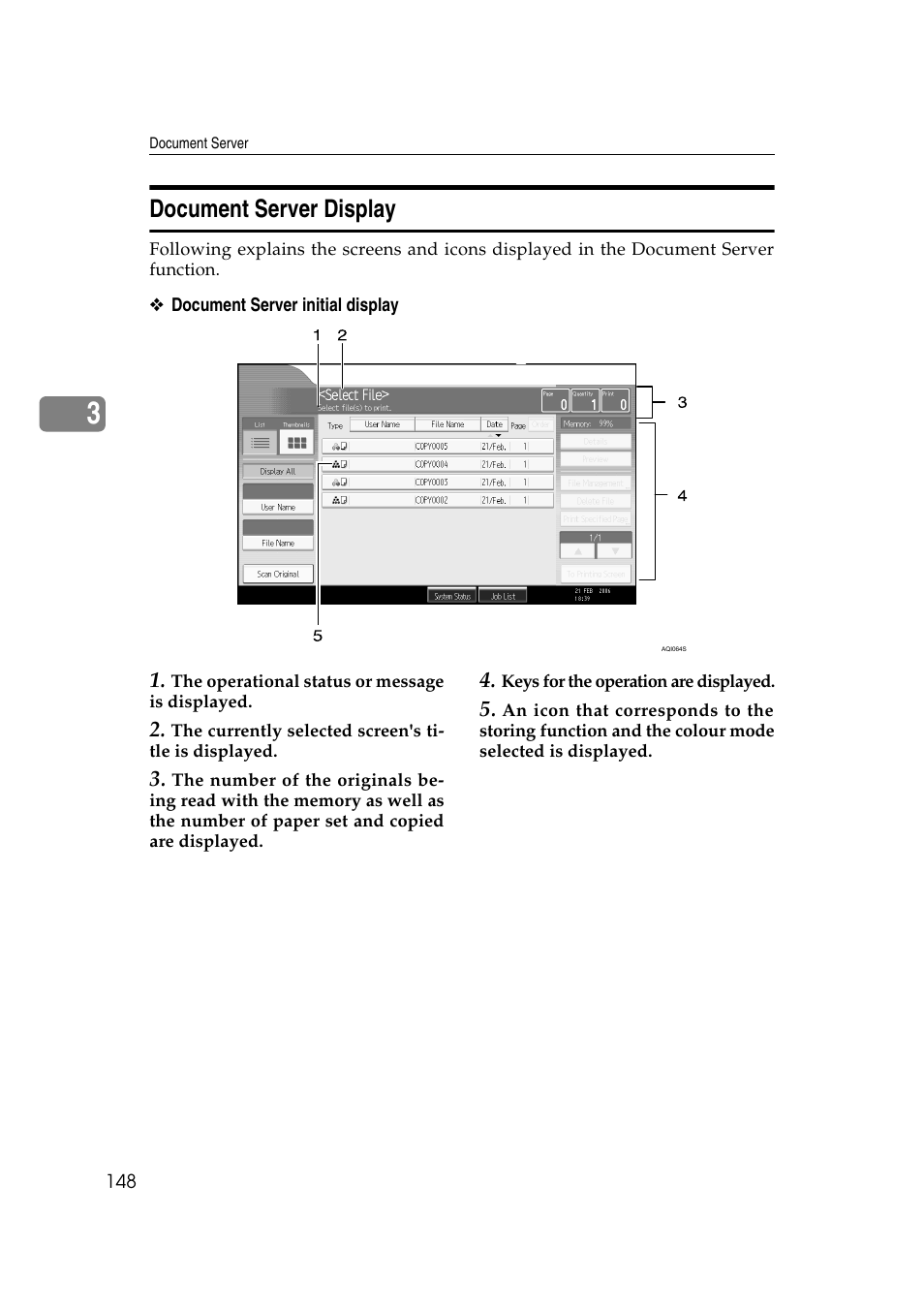 Document server display | Ricoh Aficio MP C3500 User Manual | Page 172 / 212
