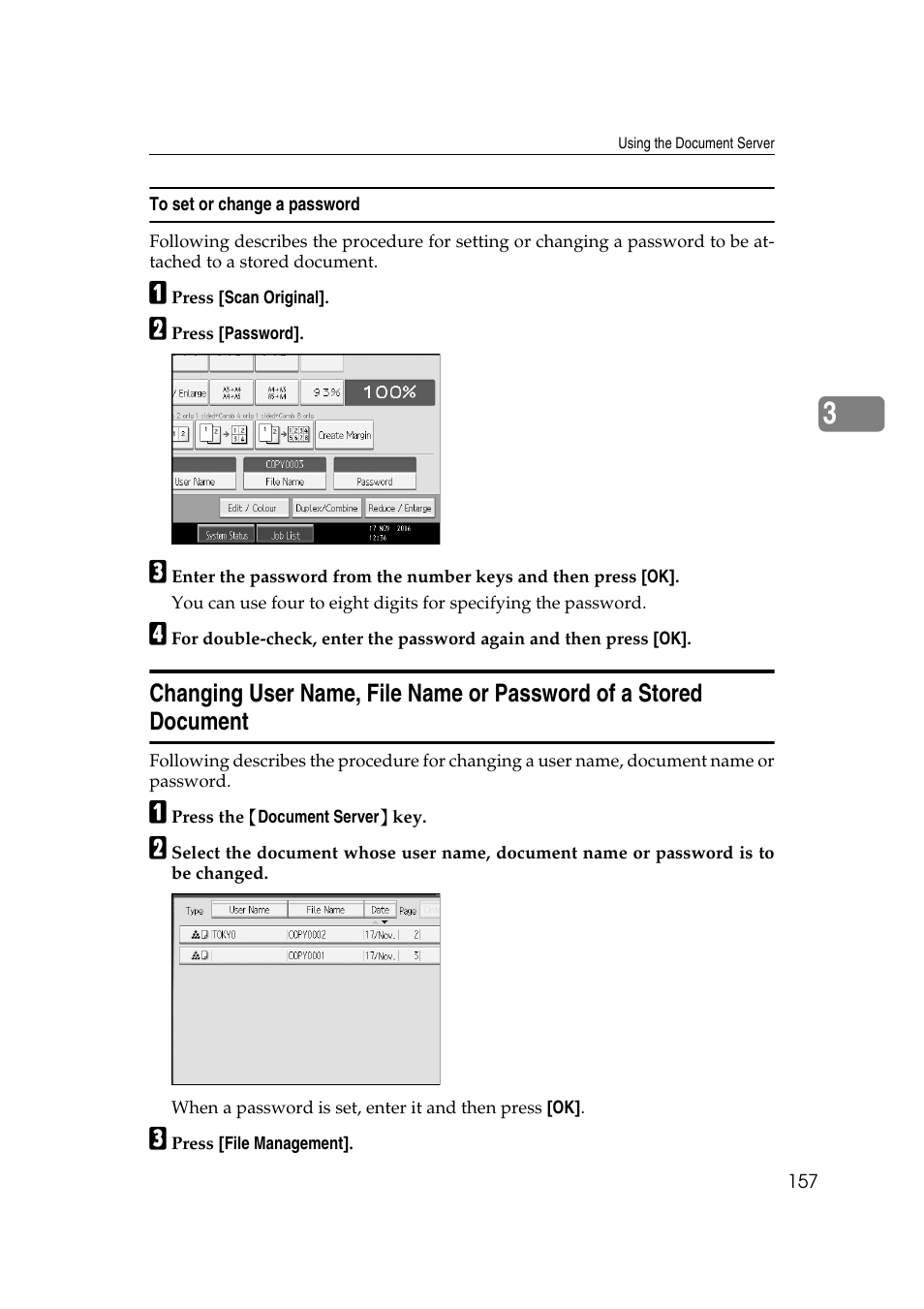 To set or change a password | Ricoh Aficio MP C3500 User Manual | Page 181 / 212