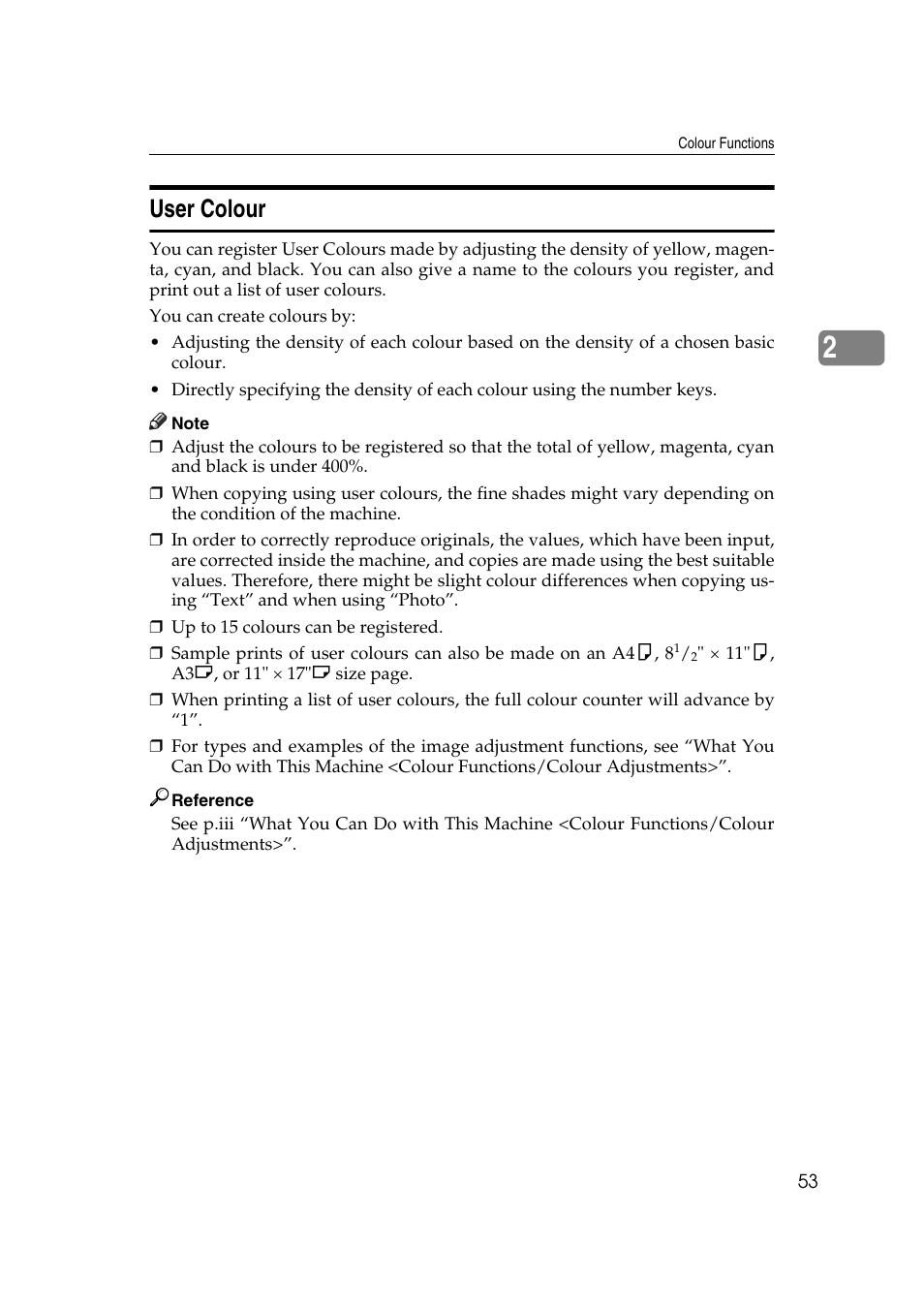 User colour | Ricoh Aficio MP C3500 User Manual | Page 77 / 212