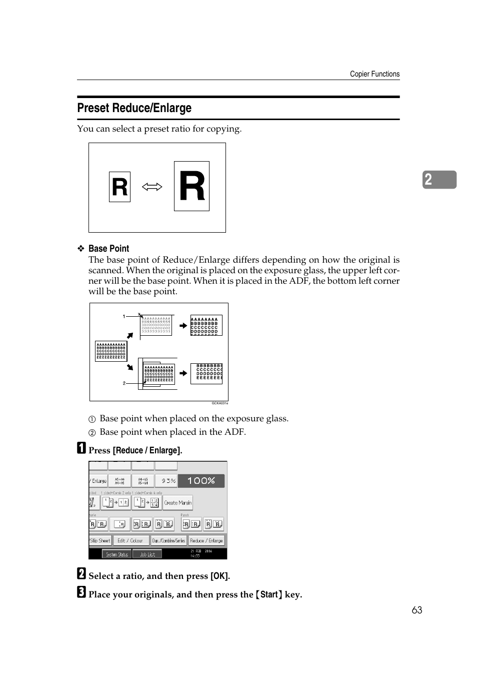 Preset reduce/enlarge | Ricoh Aficio MP C3500 User Manual | Page 87 / 212