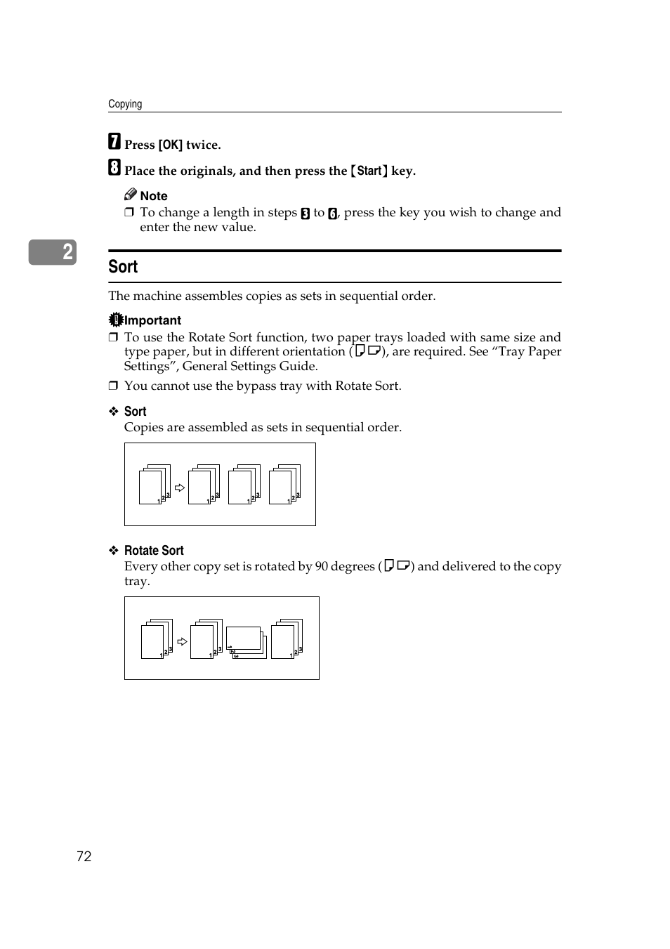 Sort | Ricoh Aficio MP C3500 User Manual | Page 96 / 212