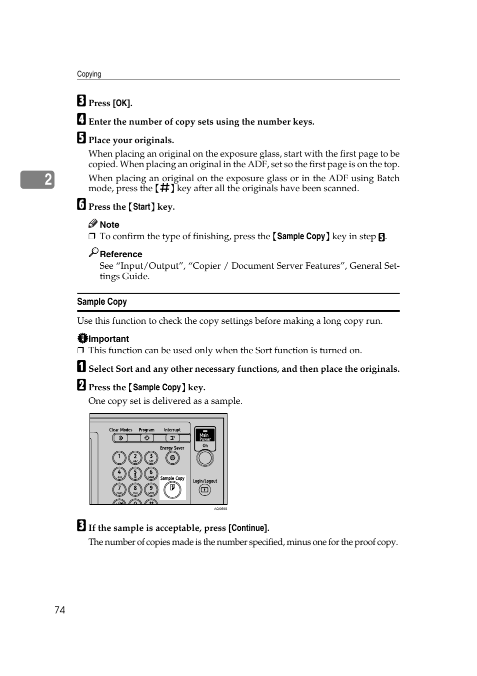 Sample copy | Ricoh Aficio MP C3500 User Manual | Page 98 / 212