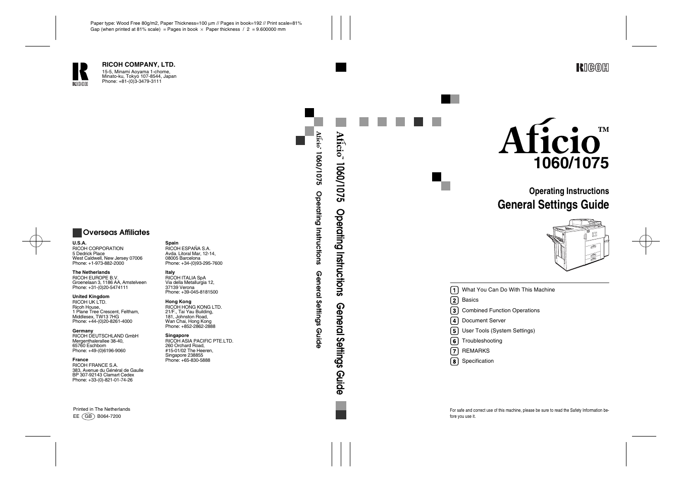 Ricoh 1075 User Manual | 202 pages