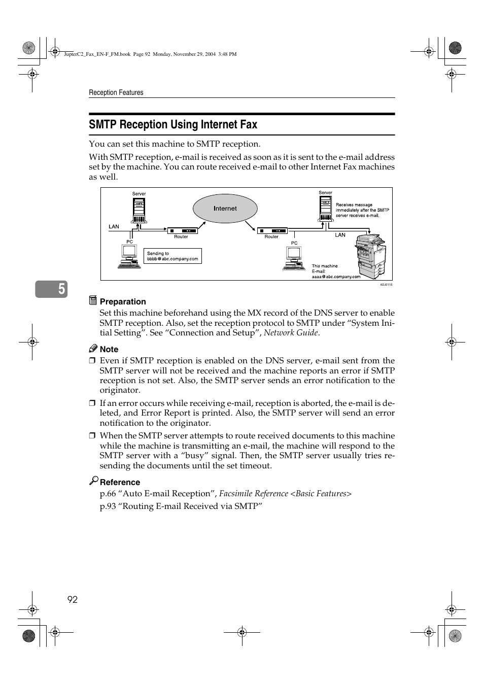 Smtp reception using internet fax | Ricoh Facsimile User Manual | Page 102 / 228