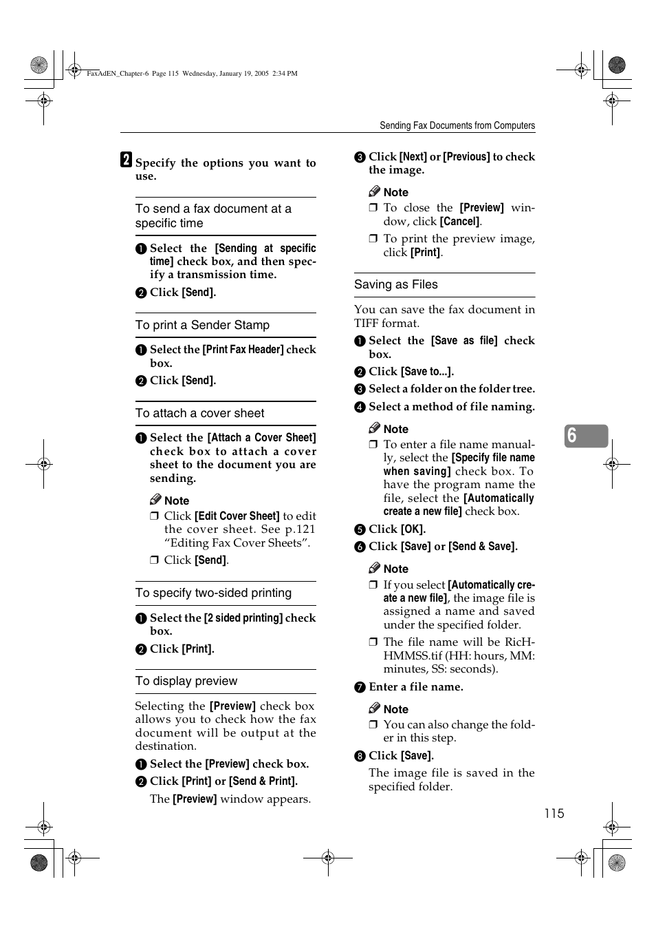 Ricoh Facsimile User Manual | Page 125 / 228
