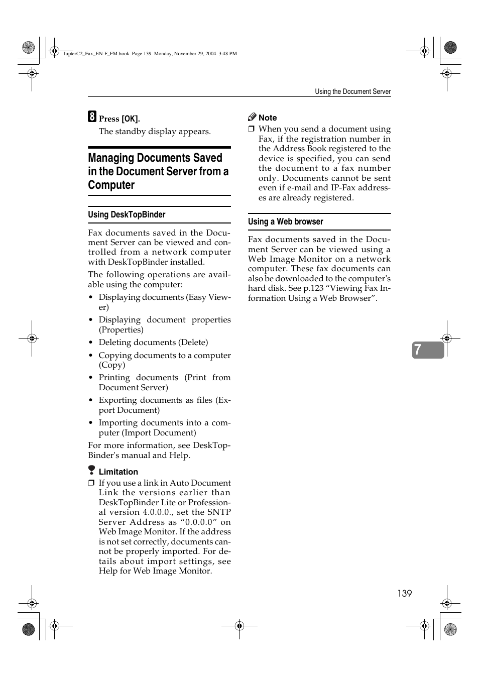 Ricoh Facsimile User Manual | Page 149 / 228