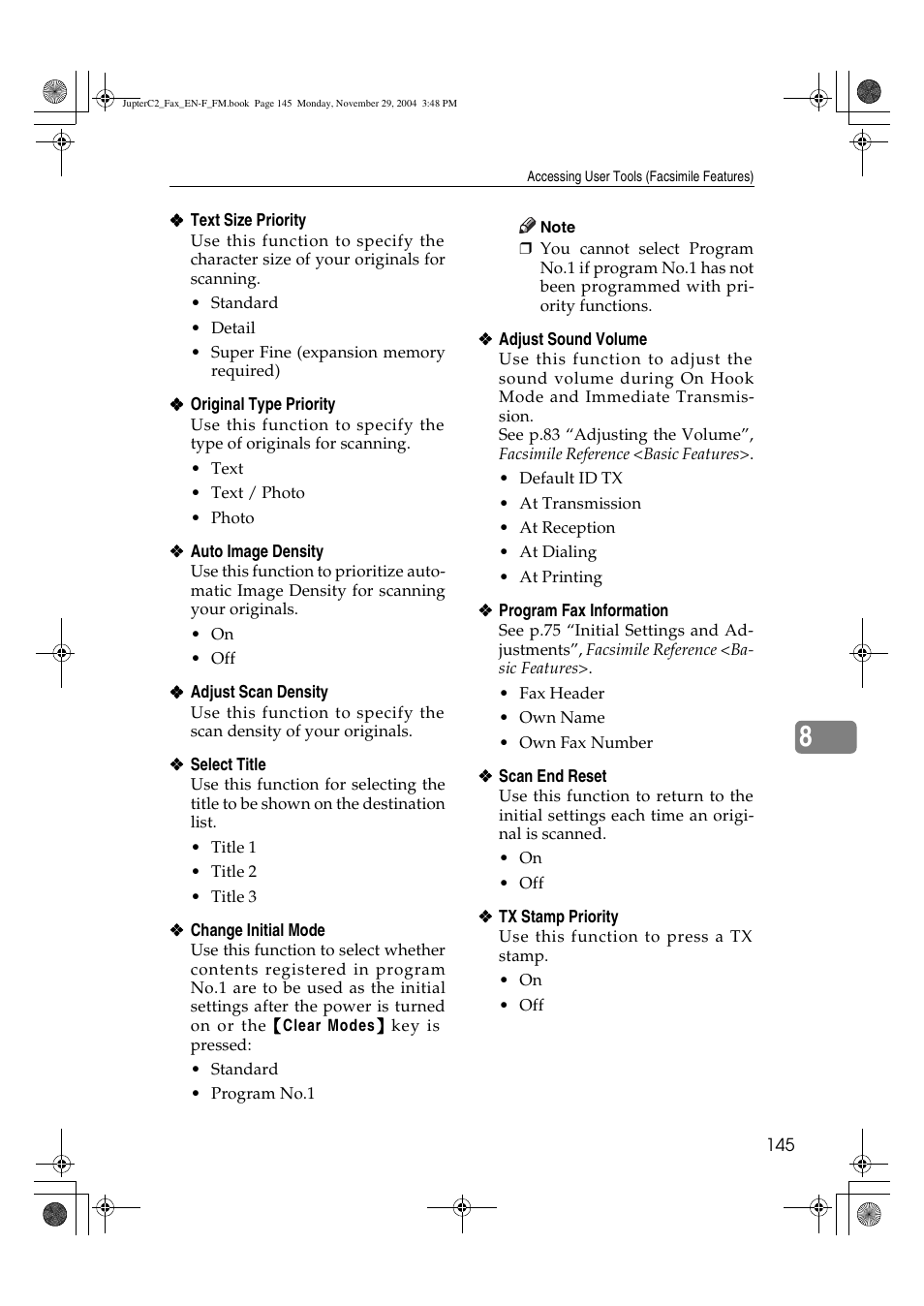 Ricoh Facsimile User Manual | Page 155 / 228