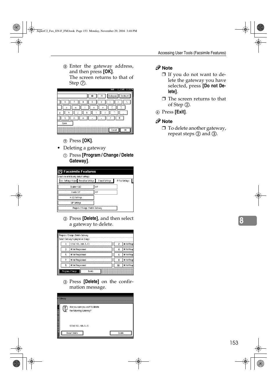 Ricoh Facsimile User Manual | Page 163 / 228