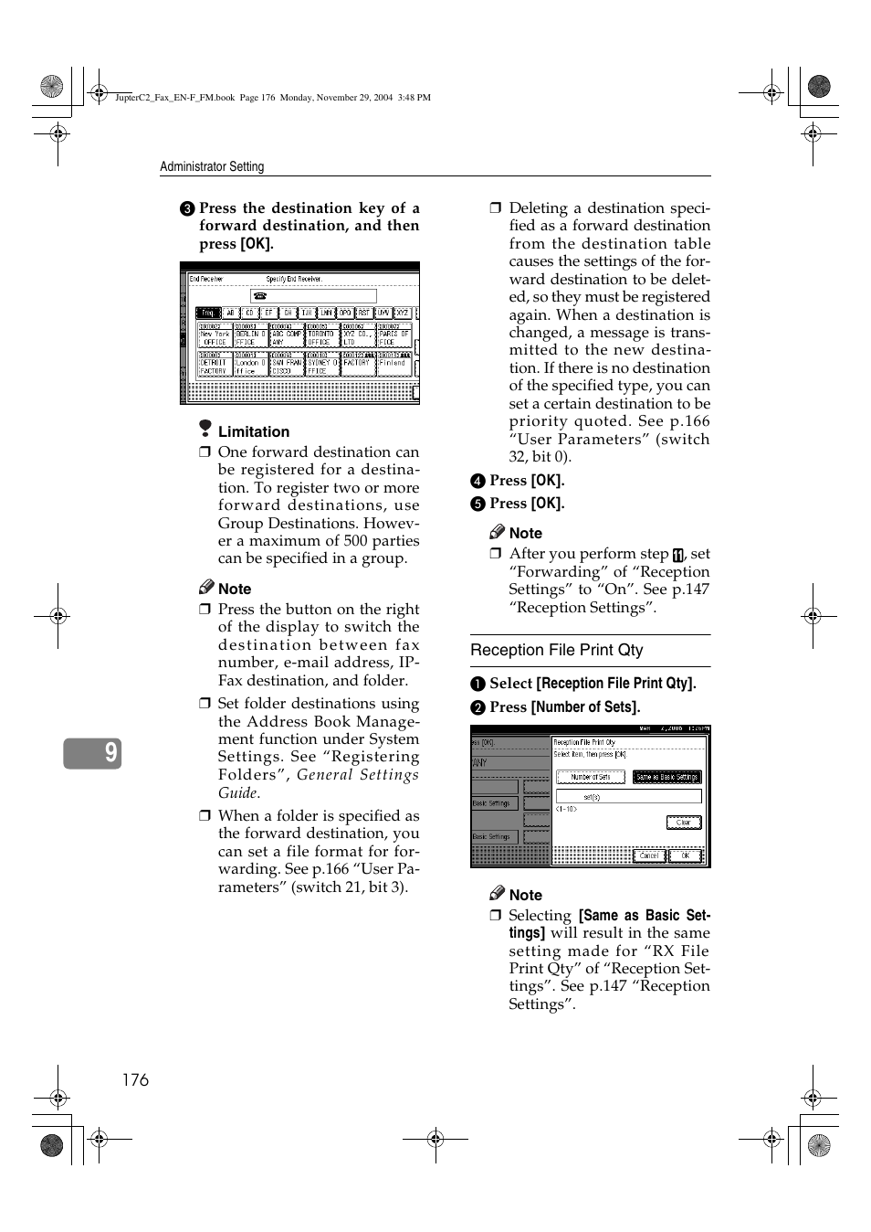 Ricoh Facsimile User Manual | Page 186 / 228