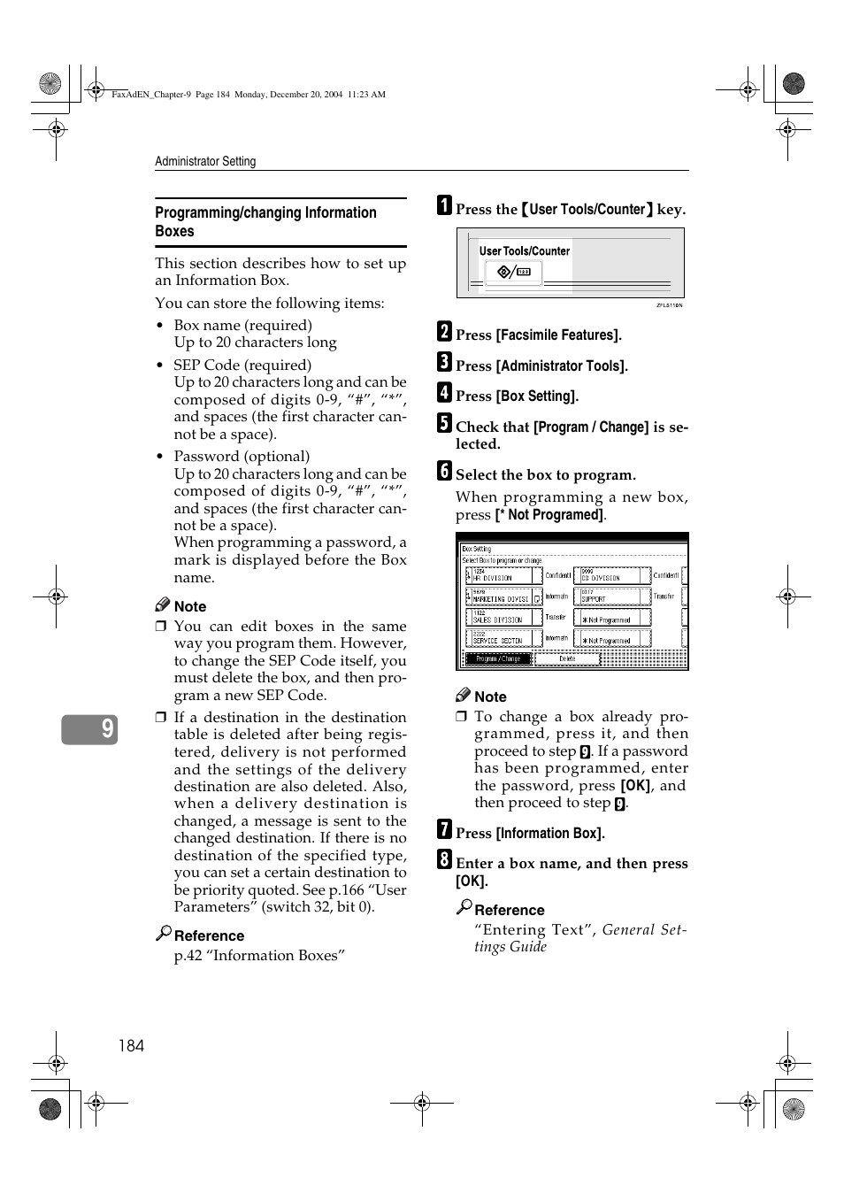 Ricoh Facsimile User Manual | Page 194 / 228