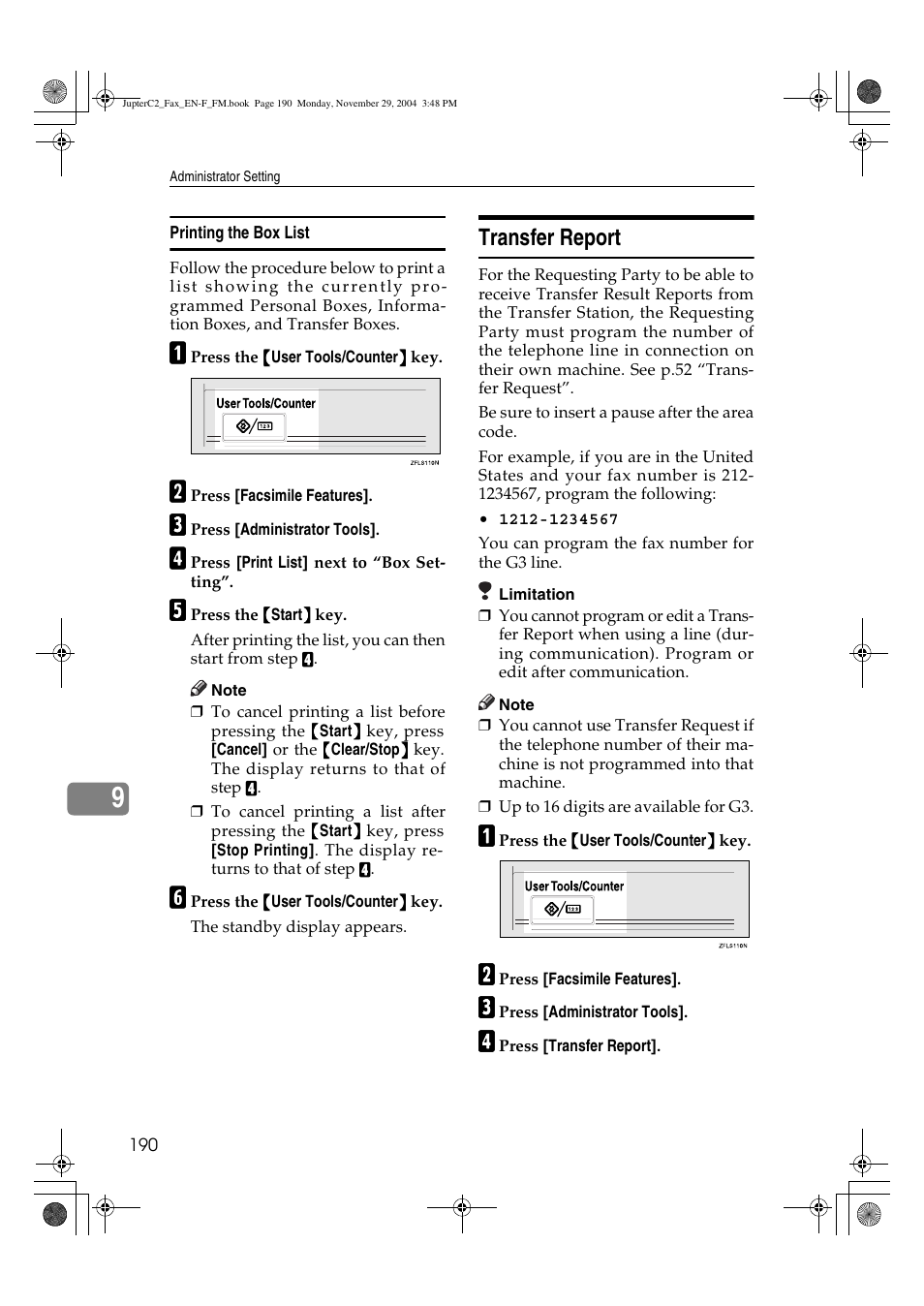 Transfer report | Ricoh Facsimile User Manual | Page 200 / 228
