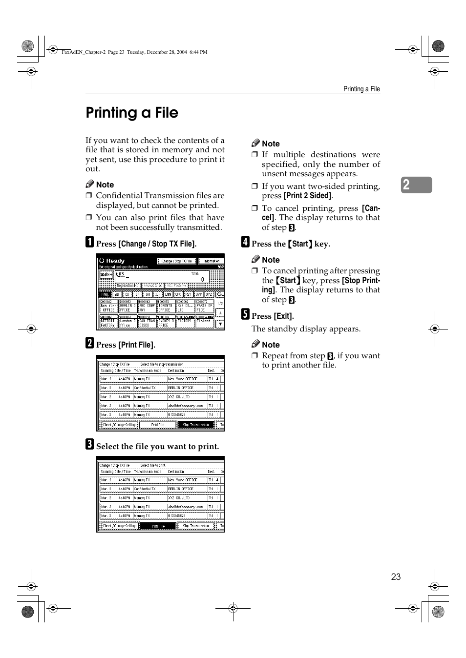 2printing a file | Ricoh Facsimile User Manual | Page 33 / 228