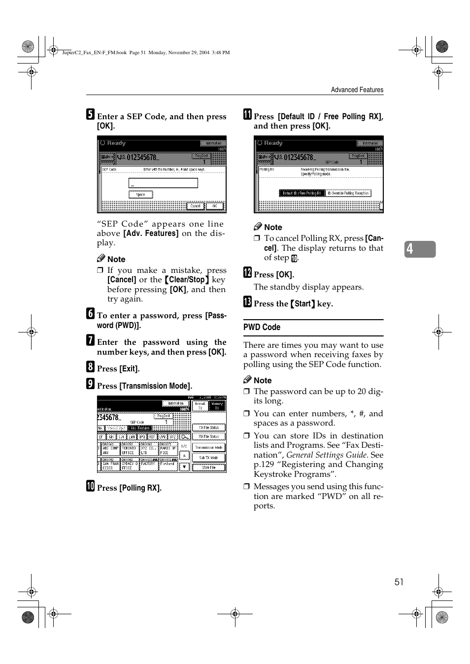 Ricoh Facsimile User Manual | Page 61 / 228