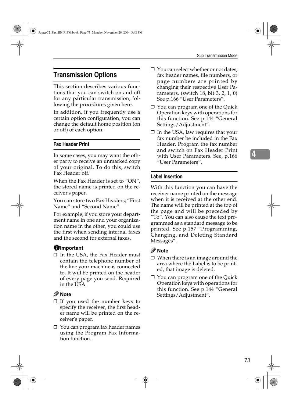 Transmission options | Ricoh Facsimile User Manual | Page 83 / 228