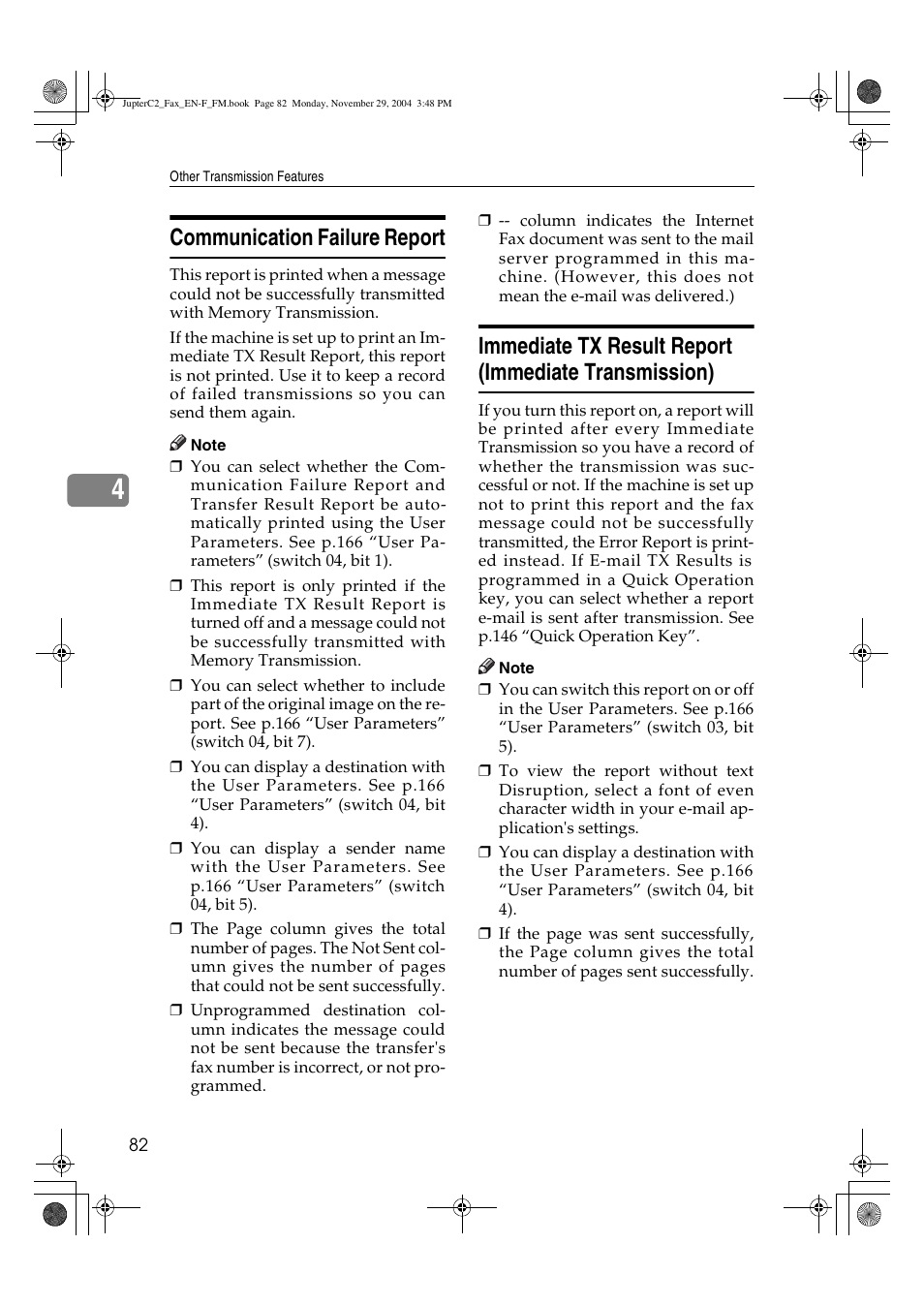 Communication failure report | Ricoh Facsimile User Manual | Page 92 / 228