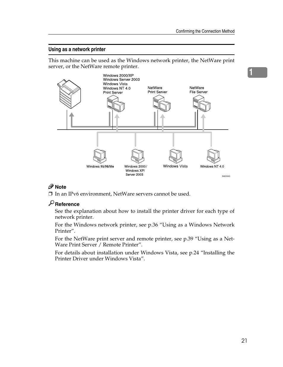 Using as a network printer | Ricoh Type 2500 User Manual | Page 27 / 106