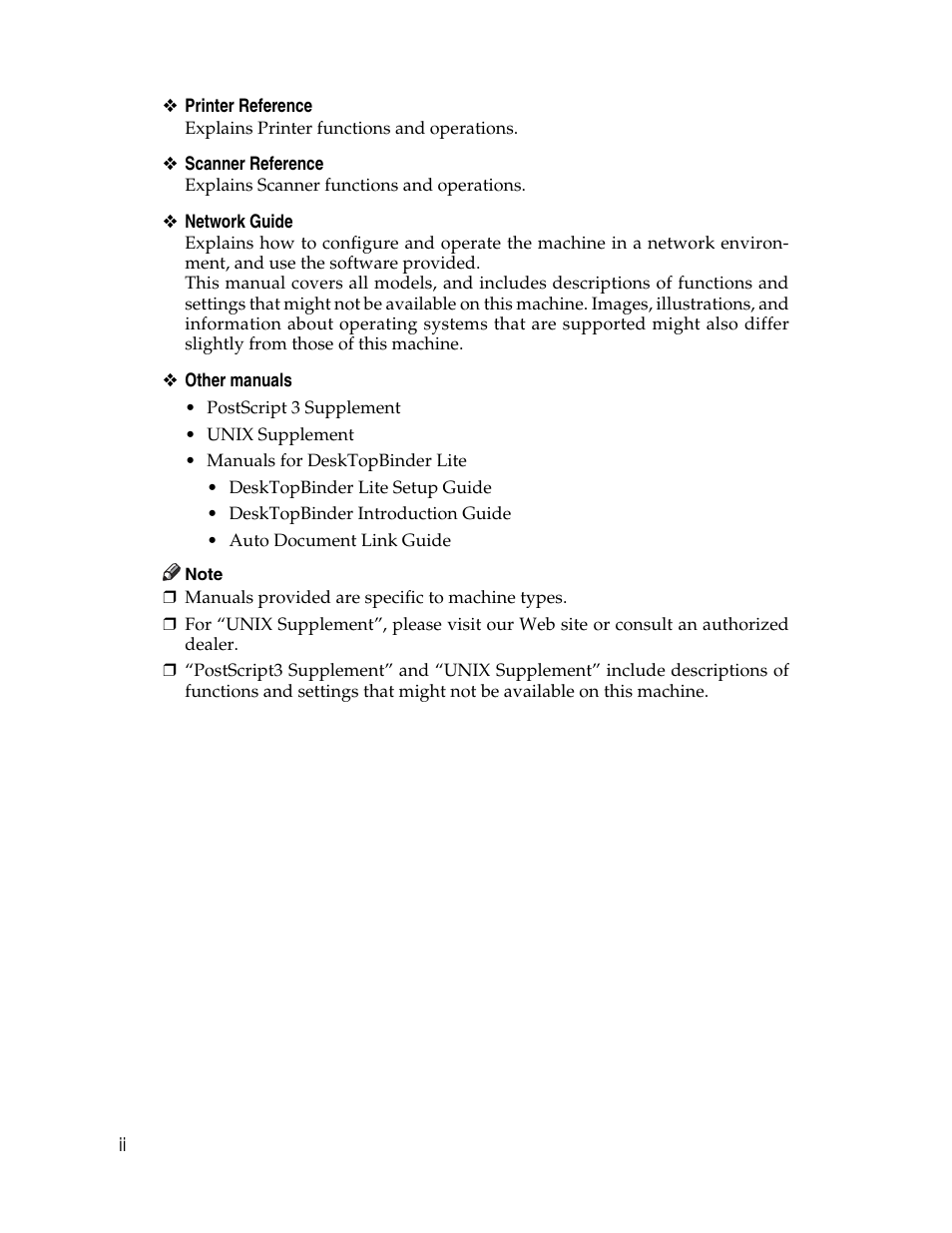 Ricoh Type 2500 User Manual | Page 4 / 106