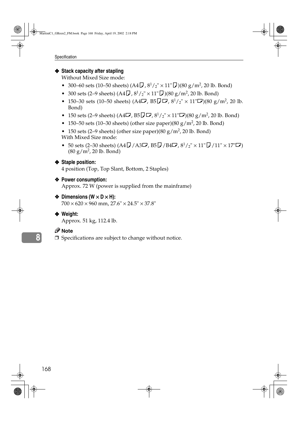 Ricoh Aficio 2075 User Manual | Page 175 / 195