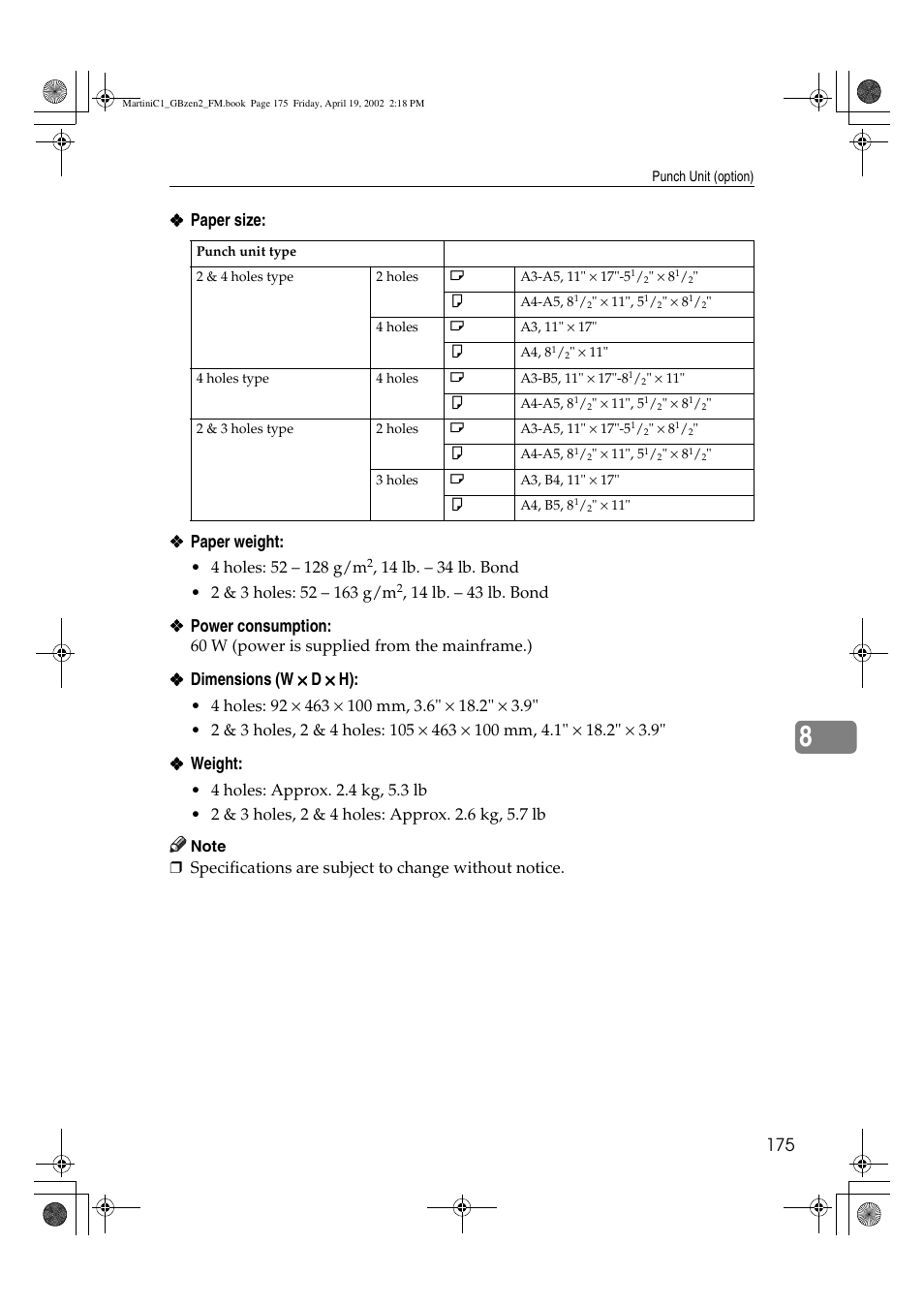 Ricoh Aficio 2075 User Manual | Page 182 / 195