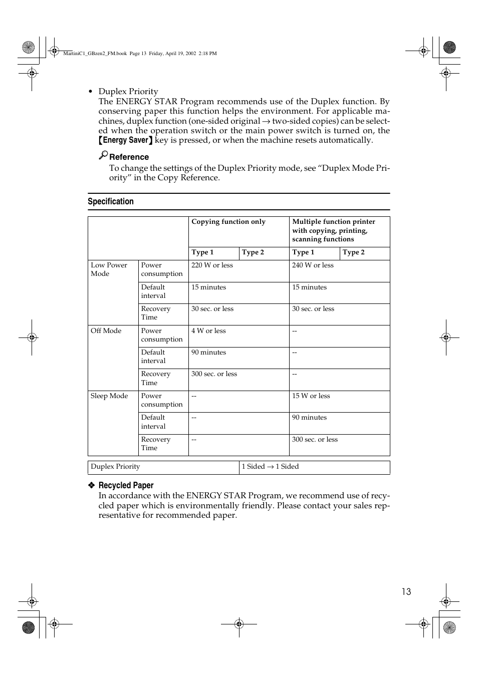 Ricoh Aficio 2075 User Manual | Page 20 / 195