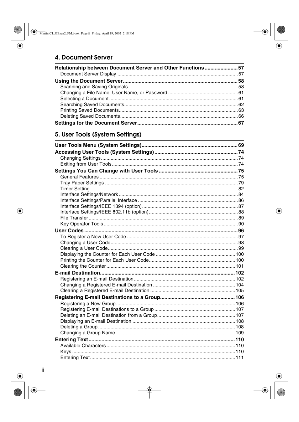 Ricoh Aficio 2075 User Manual | Page 5 / 195