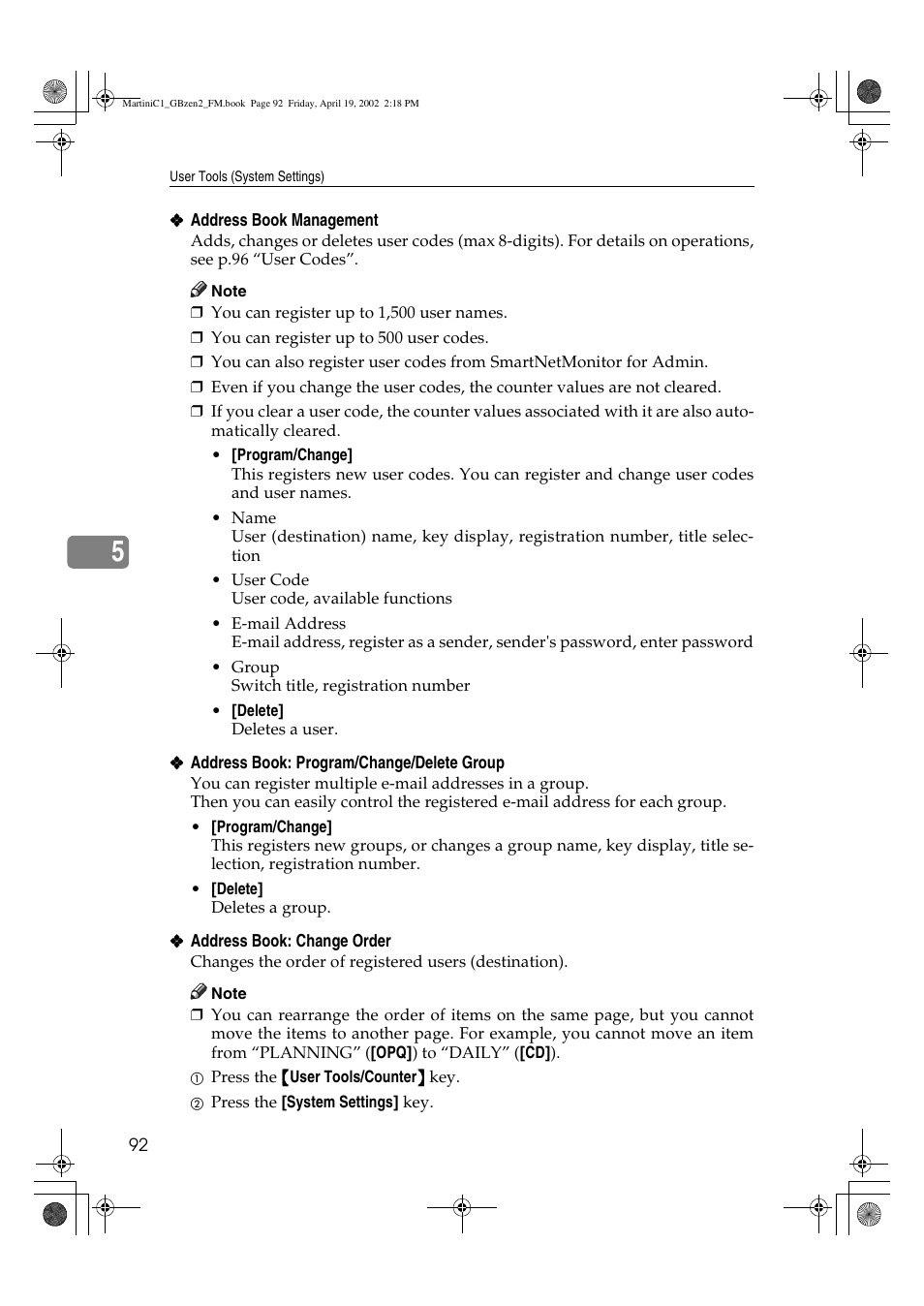 Ricoh Aficio 2075 User Manual | Page 99 / 195