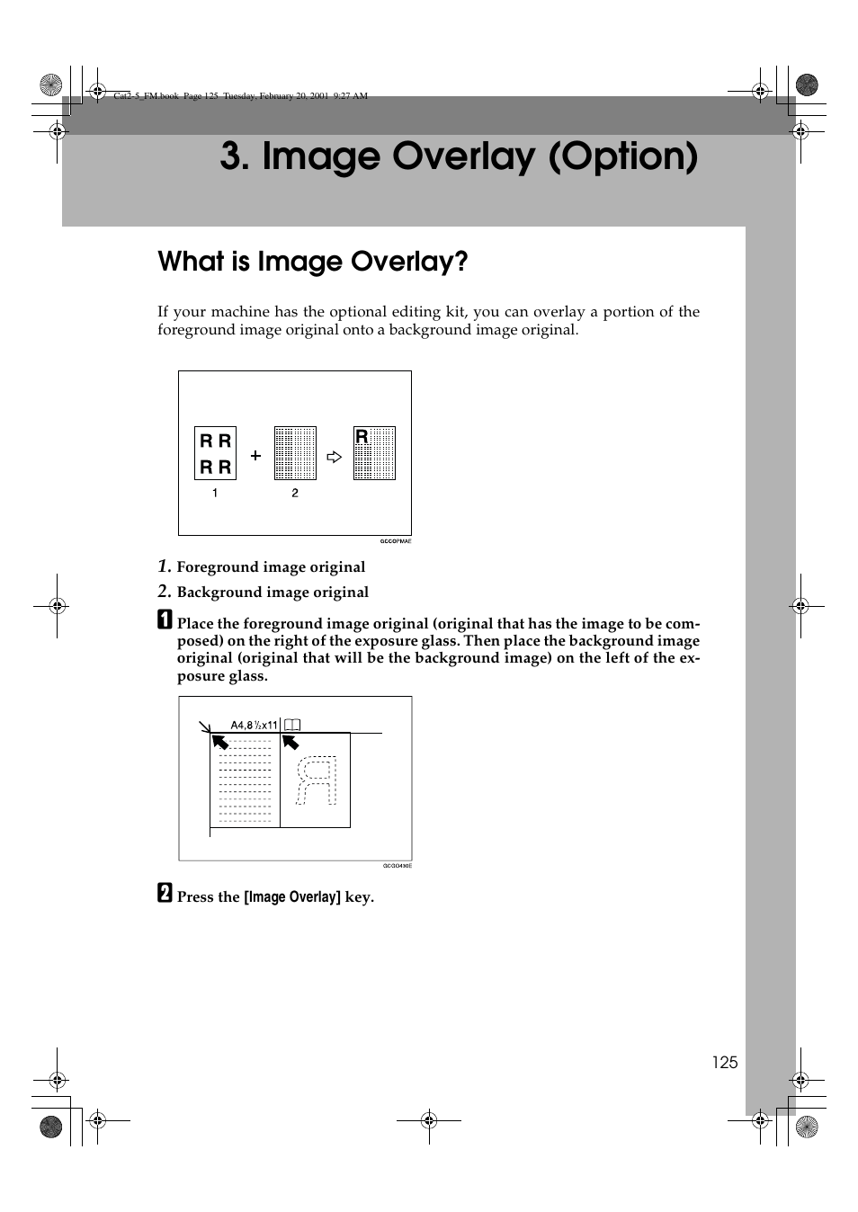 Image overlay (option), What is image overlay | Ricoh 6513 User Manual | Page 140 / 264
