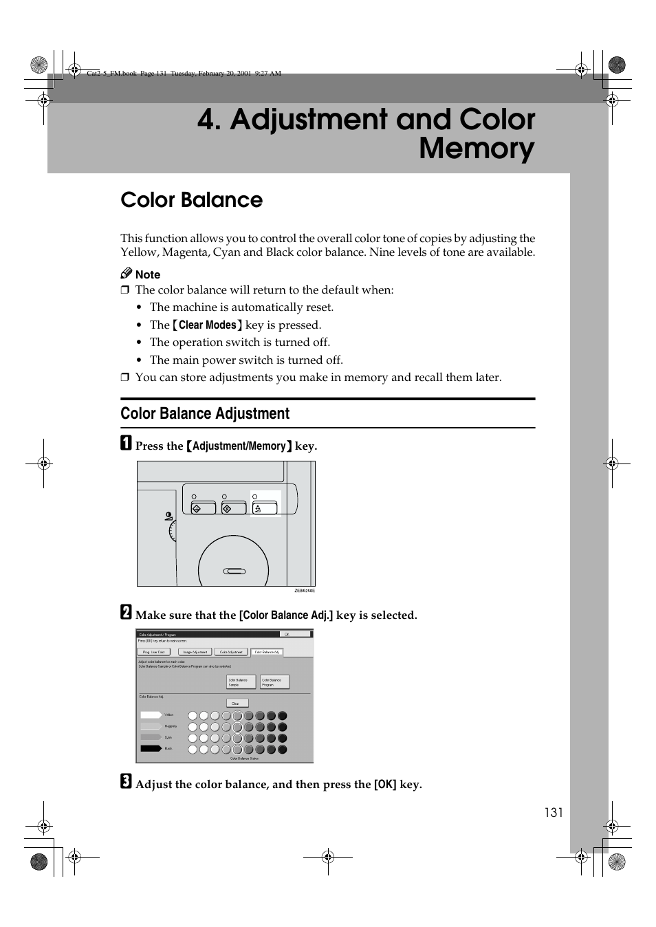 Color balance | Ricoh 6513 User Manual | Page 146 / 264