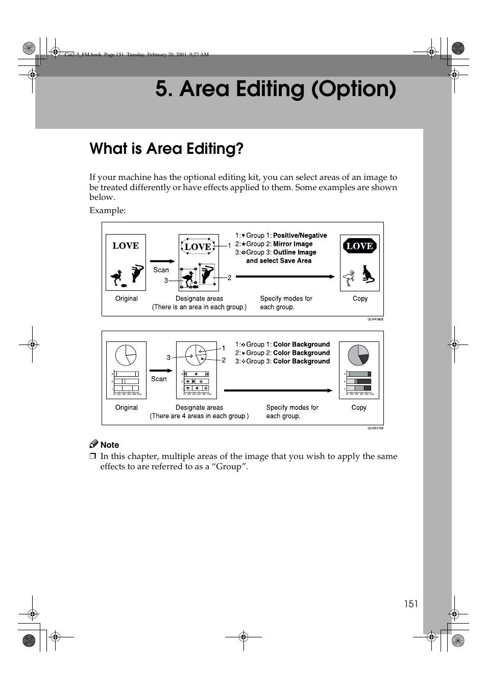 Area editing (option), What is area editing | Ricoh 6513 User Manual | Page 166 / 264