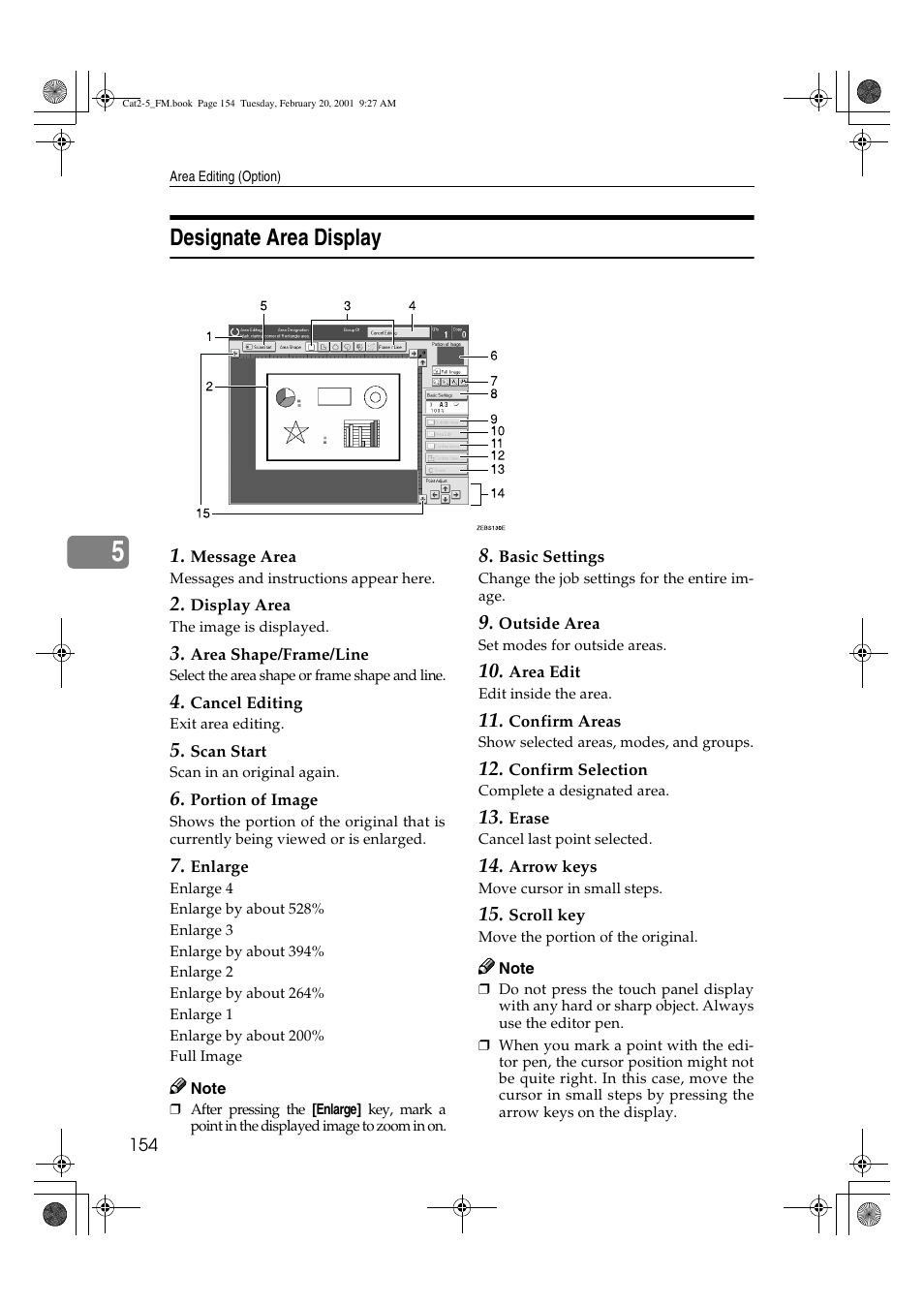 Designate area display | Ricoh 6513 User Manual | Page 169 / 264