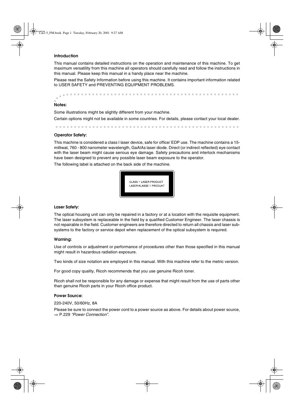 Ricoh 6513 User Manual | Page 2 / 264