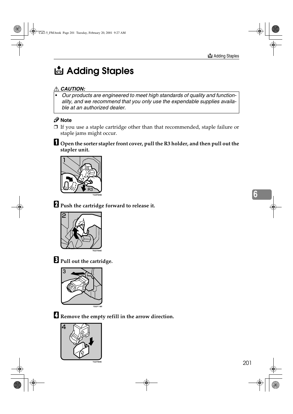 6d adding staples | Ricoh 6513 User Manual | Page 216 / 264