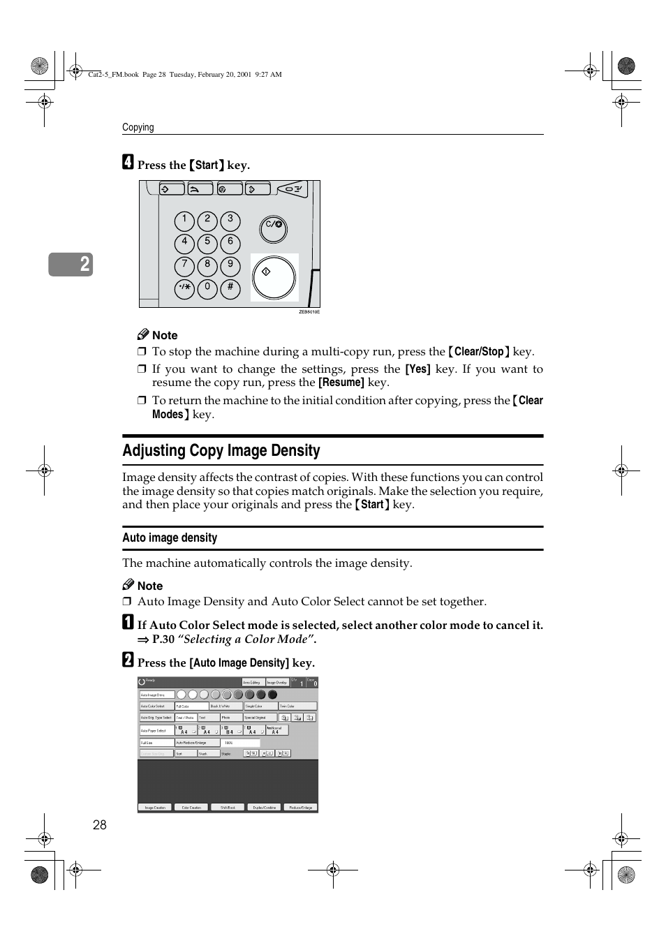 Adjusting copy image density | Ricoh 6513 User Manual | Page 43 / 264
